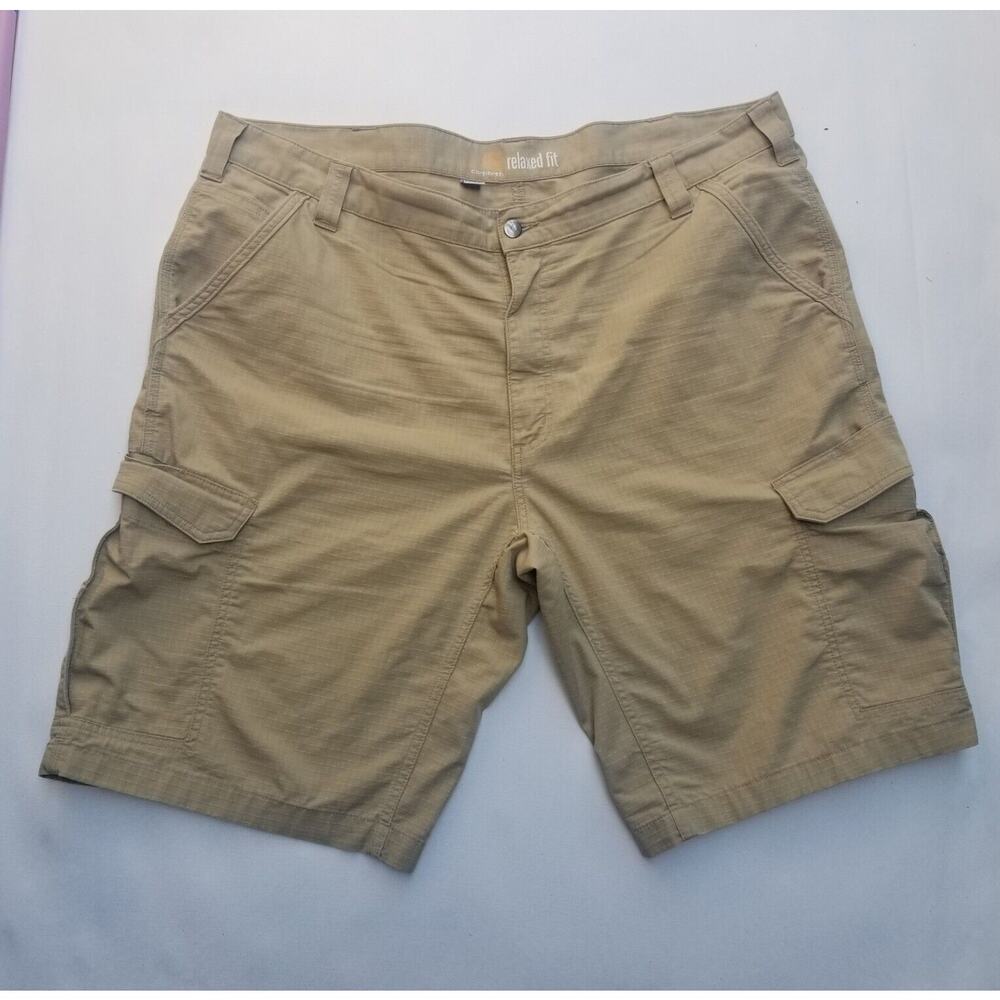 Carhartt Mens Shorts 42 11.5 in Inseam Relaxed Fit Canvas Cargo Beige